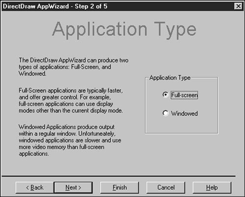 Application window